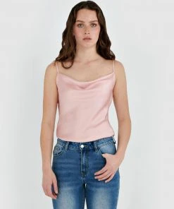 Forcast Jayla Cowl Neck Cami Pink