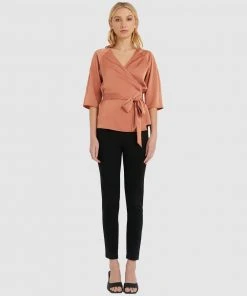 Forcast Blanca Wrap Blouse Gold Tan -Deals The Style Setters Store http3A2F2Fstatic.theiconic.com .au2Fp2Fforcast 0158 7764421 4