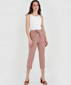 Forcast Jade High- Waisted Cropped Pants Blush -Deals The Style Setters Store http3A2F2Fstatic.theiconic.com .au2Fp2Fforcast 0169 7867041 4