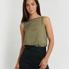 Forcast Tala Sleeveless Top Khaki