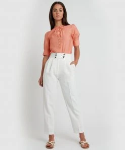 Forcast Elsa Puff Sleeve Blouse Coral -Deals The Style Setters Store http3A2F2Fstatic.theiconic.com .au2Fp2Fforcast 0359 5213341 5