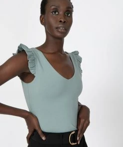 Forcast Erin Ruffle Sleeve Tee Slate -Deals The Style Setters Store http3A2F2Fstatic.theiconic.com .au2Fp2Fforcast 0371 3868241 3