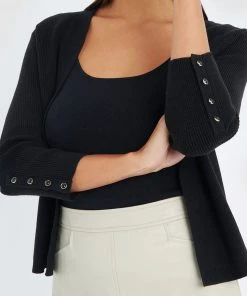 Forcast Roxanne Collarless Cardigan Black -Deals The Style Setters Store http3A2F2Fstatic.theiconic.com .au2Fp2Fforcast 0589 8685231 6