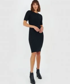 Forcast Janelle Rib Dress Black -Deals The Style Setters Store http3A2F2Fstatic.theiconic.com .au2Fp2Fforcast 0652 5240431 4