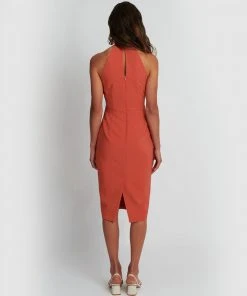 Forcast Josslyn Halter Neck Dress Deep Coral -Deals The Style Setters Store http3A2F2Fstatic.theiconic.com .au2Fp2Fforcast 0660 7909541 3
