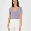 Forcast Leila Crossover Knit Silver Lilac