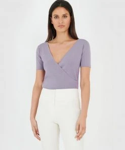 Forcast Leila Crossover Knit Silver Lilac