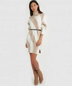 Forcast Remi Stripe Knit Dress Oatmeal -Deals The Style Setters Store http3A2F2Fstatic.theiconic.com .au2Fp2Fforcast 0910 1469721 5
