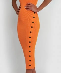 Forcast Niya Sleeveless Rib Knit Button Down Dress Carrot -Deals The Style Setters Store http3A2F2Fstatic.theiconic.com .au2Fp2Fforcast 0928 3019541 6