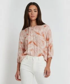 Forcast Rachel Printed Blouse Terracotta