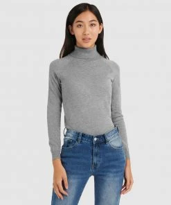 Forcast Clarisse Turtleneck Sweater Grey