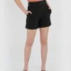Forcast Lidia Stretchy Pocketed Shorts Black