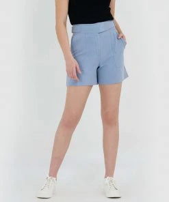 Forcast Lidia Stretchy Pocketed Shorts French Blue
