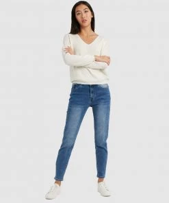 Forcast Analia V-Neck Sweater Ivory -Deals The Style Setters Store http3A2F2Fstatic.theiconic.com .au2Fp2Fforcast 1113 0276331 4