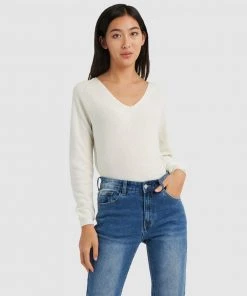 Forcast Analia V-Neck Sweater Ivory -Deals The Style Setters Store http3A2F2Fstatic.theiconic.com .au2Fp2Fforcast 1116 0276331 5