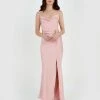 Forcast Jayla Cowl Neck Maxi Dress Pink