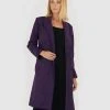 Forcast Samantha Faux Suede Coat Purple