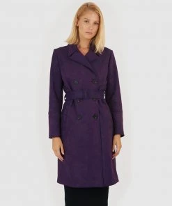 Forcast Samantha Faux Suede Coat Purple -Deals The Style Setters Store http3A2F2Fstatic.theiconic.com .au2Fp2Fforcast 1224 4868821 5