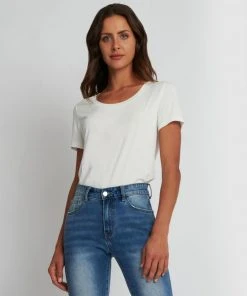 Forcast Hanna Modal Tee Ivory