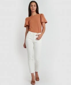 Forcast Cayla Gathered Sleeve Tee Dusty Orange -Deals The Style Setters Store http3A2F2Fstatic.theiconic.com .au2Fp2Fforcast 1353 4115341 4