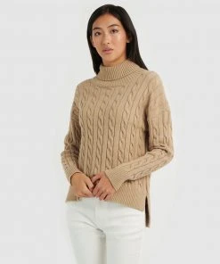 Forcast Scarlett Cable Knit Sweater Camel -Deals The Style Setters Store http3A2F2Fstatic.theiconic.com .au2Fp2Fforcast 1355 0469721 5