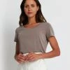 Forcast Hanna Modal Tee Dark Taupe