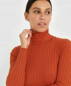 Forcast Samina Ribbed Turtleneck Sweater Orange -Deals The Style Setters Store http3A2F2Fstatic.theiconic.com .au2Fp2Fforcast 1615 5869131 6