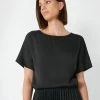 Forcast Lexi Short Sleeve Blouse Black