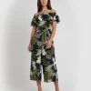 Forcast Salma Printed Jumpsuit Black