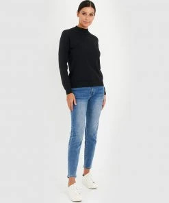 Forcast Maneh Mock Neck Knit Black -Deals The Style Setters Store http3A2F2Fstatic.theiconic.com .au2Fp2Fforcast 1798 0511131 5