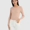 Forcast Tania Crew Neck Knit Blush