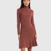 Forcast Azalea Knit Dress Deep Rose