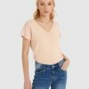 Forcast Bella V-Neck Top Blush