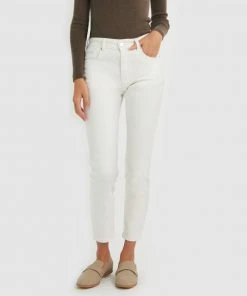 Forcast Betsy Mid Rise Skinny Jeans White