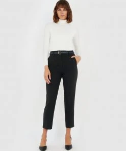 Forcast Madeline High-Waist Slim Leg Pants Black -Deals The Style Setters Store http3A2F2Fstatic.theiconic.com .au2Fp2Fforcast 2030 6032531 4