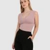 Forcast Libby V-Neck Knit Blush