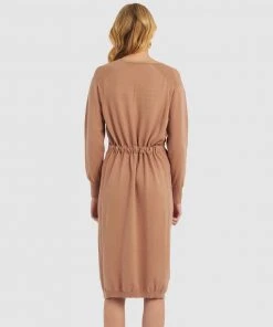 Forcast Francesca Tie Waist Knit Dress Light Camel -Deals The Style Setters Store http3A2F2Fstatic.theiconic.com .au2Fp2Fforcast 2431 3866621 3