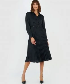 Forcast Leena Pleated Dress Black -Deals The Style Setters Store http3A2F2Fstatic.theiconic.com .au2Fp2Fforcast 2566 2032531 4