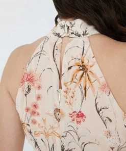 Forcast Elaina Printed Dress Nude -Deals The Style Setters Store http3A2F2Fstatic.theiconic.com .au2Fp2Fforcast 2603 3768241 6