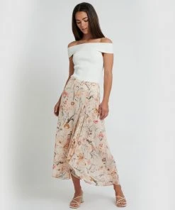 Forcast Elaina Printed Skirt Nude -Deals The Style Setters Store http3A2F2Fstatic.theiconic.com .au2Fp2Fforcast 2636 2768241 4