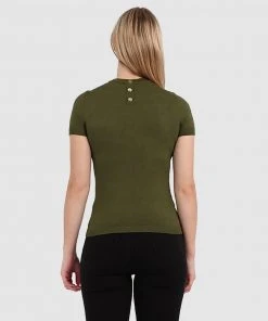 Forcast Catherine Short Sleeve Knit Khaki -Deals The Style Setters Store http3A2F2Fstatic.theiconic.com .au2Fp2Fforcast 2725 7910421 3