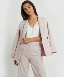 Forcast Katarina Pinstripe Jacket Dusty Pink -Deals The Style Setters Store http3A2F2Fstatic.theiconic.com .au2Fp2Fforcast 2785 7452541 7