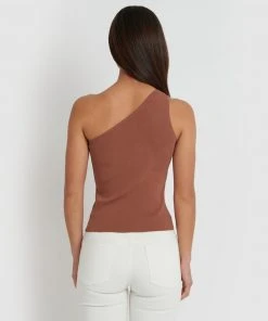Forcast Marissa One Shoulder Knit Top Rustic Brown -Deals The Style Setters Store http3A2F2Fstatic.theiconic.com .au2Fp2Fforcast 2864 7115341 3