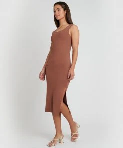Forcast Marissa Scoop Neck Knit Dress Rustic Brown -Deals The Style Setters Store http3A2F2Fstatic.theiconic.com .au2Fp2Fforcast 2875 6215341 2