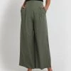 Forcast Paige Wide Leg Pants Khaki