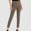 Forcast Malani Skinny Trousers Dark Taupe
