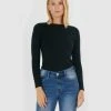 Forcast Tania Crew Neck Knit Dark Green