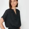 Forcast Hope V-Neck Blouse Black