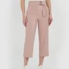 Forcast Rory High-Waisted Belted Pants Dusty Pink