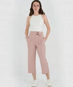 Forcast Rory High-Waisted Belted Pants Dusty Pink -Deals The Style Setters Store http3A2F2Fstatic.theiconic.com .au2Fp2Fforcast 3685 4138141 4